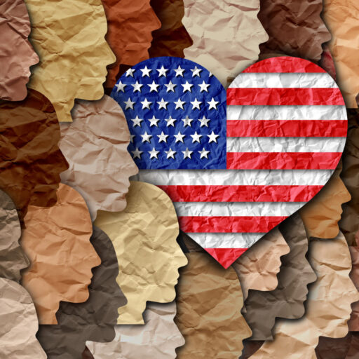 United States Memorial Day observance USA as a federal Holiday mourning the fallen soldiers of the military and honoring US armed forces death as diverse hands joining to honor the nation as a heart shape.